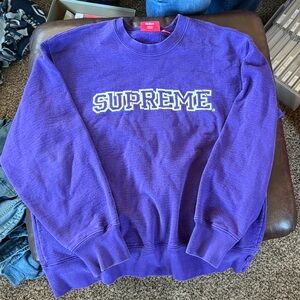 Supreme Vibrant Purple Crewneck Sweater